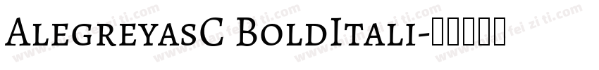 AlegreyasC BoldItali字体转换